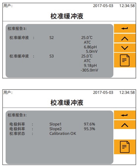 校準(zhǔn)報告界面-